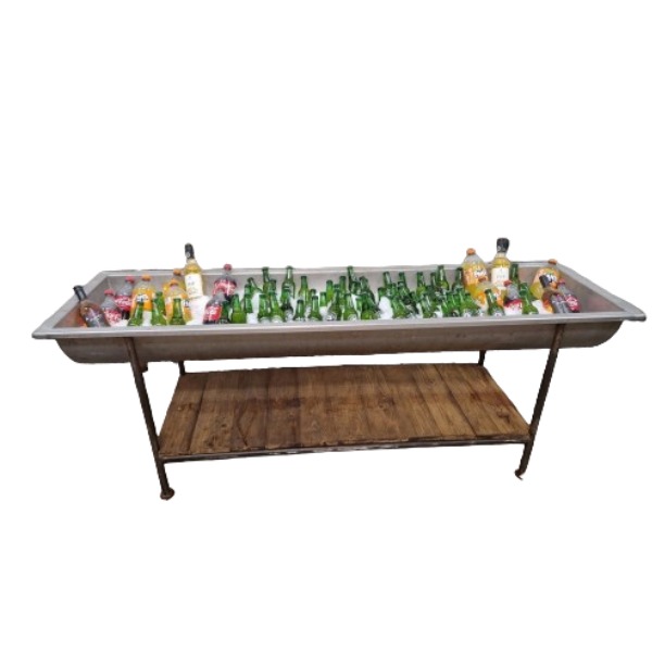 Grote drankenkoeler RVS bak (excl. ijs) Grote drankenkoeler RVS bak (excl. ijs)